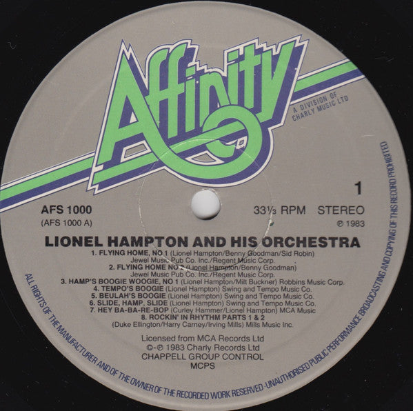 Lionel Hampton And His Orchestra : Leapin' With Lionel (LP, Comp)