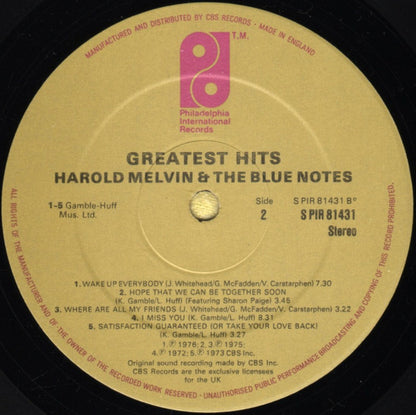 Harold Melvin & The Blue Notes* : Greatest Hits - Collectors' Item (LP, Comp)