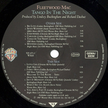 Fleetwood Mac : Tango In The Night (LP, Album, Als)