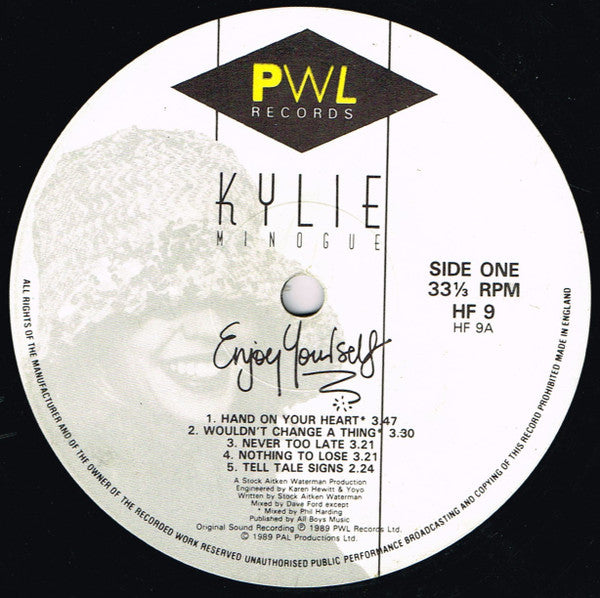 Kylie Minogue : Enjoy Yourself (LP, Album)