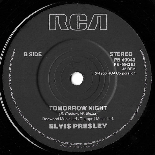 Elvis Presley : Always On My Mind (7", RE)