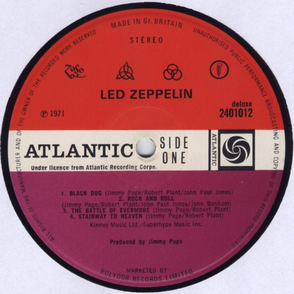 Led Zeppelin : Untitled (LP, Album, Ver)