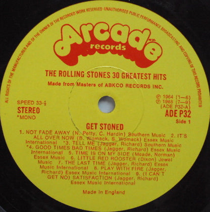The Rolling Stones : Get Stoned (2xLP, Album, Comp, Mono)