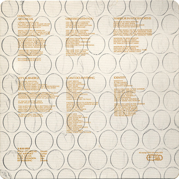 X-Ray Spex : Germfree Adolescents (LP, Album)