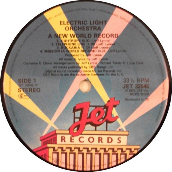 Electric Light Orchestra : A New World Record (LP, Album, RE)