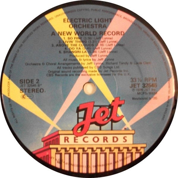 Electric Light Orchestra : A New World Record (LP, Album, RE)