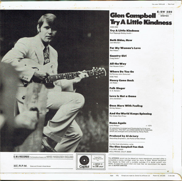 Glen Campbell : Try A Little Kindness (LP, Album)