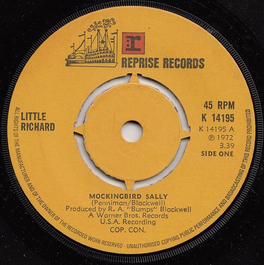 Little Richard : Mockingbird Sally (7")