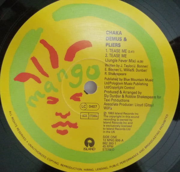 Chaka Demus & Pliers : Tease Me (12")