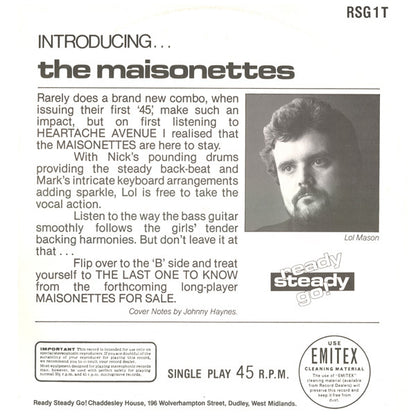 The Maisonettes : Heartache Avenue (12", Single)