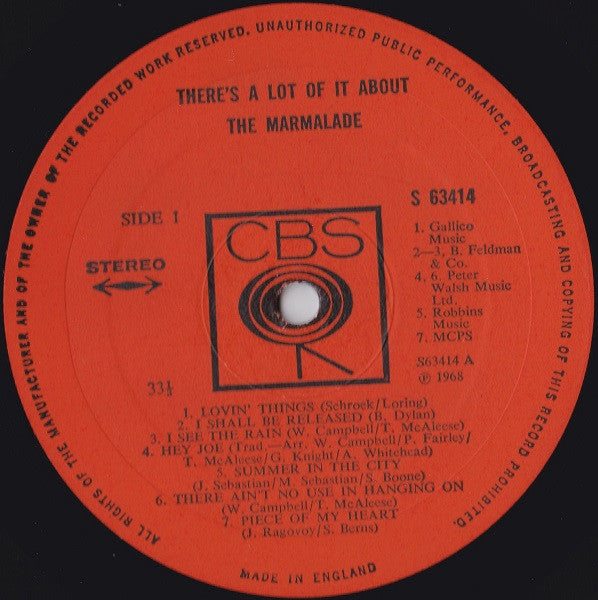 The Marmalade : There's A Lot Of It About (LP, Album)