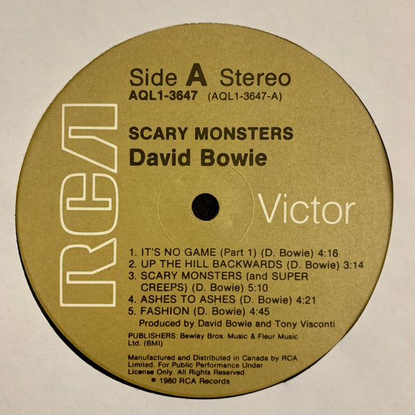 David Bowie : Scary Monsters (LP, Album)