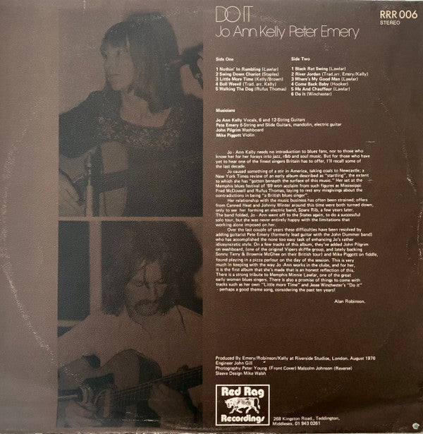 Jo Ann Kelly* & Peter Emery* : Do It (LP, Album)