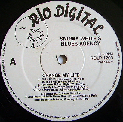 Snowy White's Blues Agency : Change My Life (LP, Album)