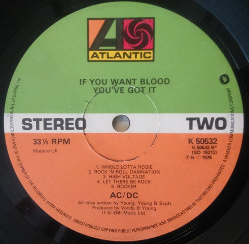 AC/DC : If You Want Blood You've Got It (LP, Album)