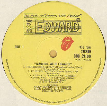 Nicky Hopkins, Ry Cooder, Mick Jagger, Bill Wyman, Charlie Watts : Jamming With Edward! (LP, Album)
