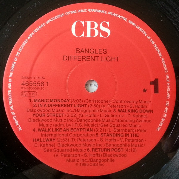 Bangles : Different Light (LP, Album, RE)