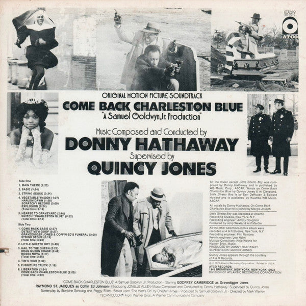 Donny Hathaway - Supervised By Quincy Jones : Come Back Charleston Blue (Original Motion Picture Soundtrack) (LP, Album, RI )