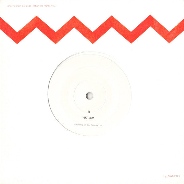 Glasvegas : I'd Rather Be Dead (Than Be With You) (7", Single, Ltd, Num, Whi)