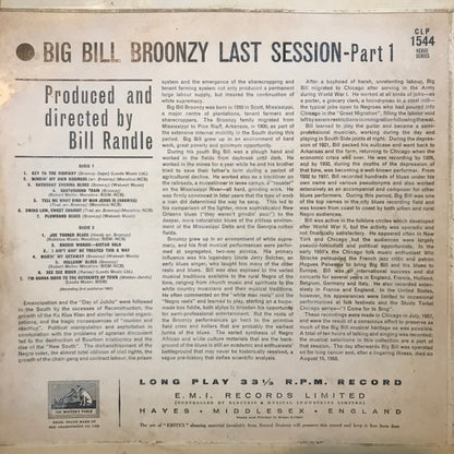 Big Bill Broonzy : Last Session Part 1 (LP, Album, Mono)