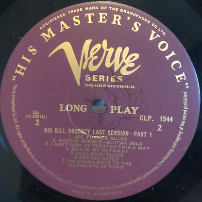 Big Bill Broonzy : Last Session Part 1 (LP, Album, Mono)