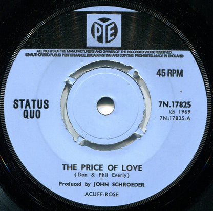 Status Quo : The Price Of Love (7", Single, 4 P)