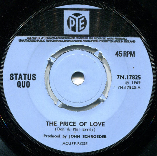 Status Quo : The Price Of Love (7", Single, 4 P)