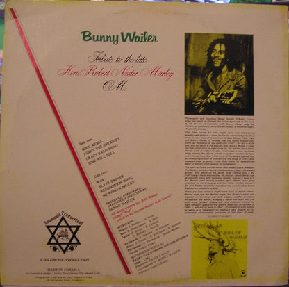 Bunny Wailer : Tribute (LP, Album)