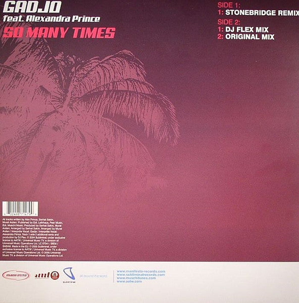 Gadjo Feat. Alexandra Prince : So Many Times (12")