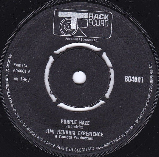 Jimi Hendrix Experience* : Purple Haze   (7", Single, Mono, RP, 4-P)