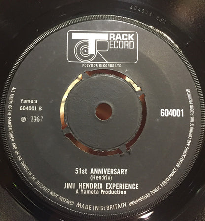 Jimi Hendrix Experience* : Purple Haze   (7", Single, Mono, RP, 4-P)
