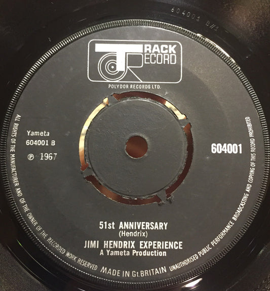 Jimi Hendrix Experience* : Purple Haze   (7", Single, Mono, RP, 4-P)