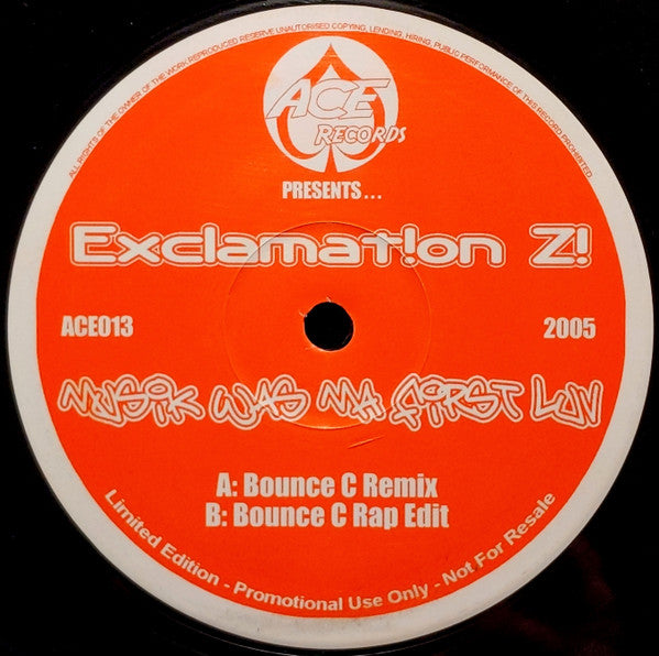 Exclamat!on Z!* : Musik Was Ma First Luv (12", Ltd, Promo)