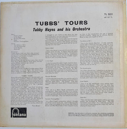 The Tubby Hayes Orchestra : Tubbs' Tours  (LP, Album, Mono)