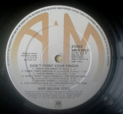 9 Below Zero* : Don't Point Your Finger (LP, Bro)