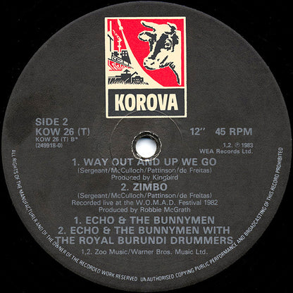 Echo & The Bunnymen : The Cutter (12", Single, Bla)