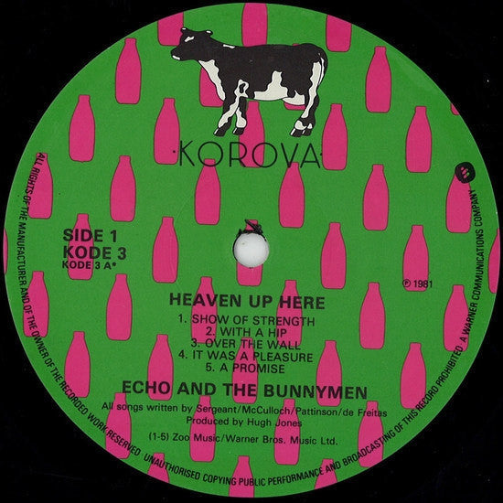 Echo & The Bunnymen : Heaven Up Here (LP, Album, Tex)