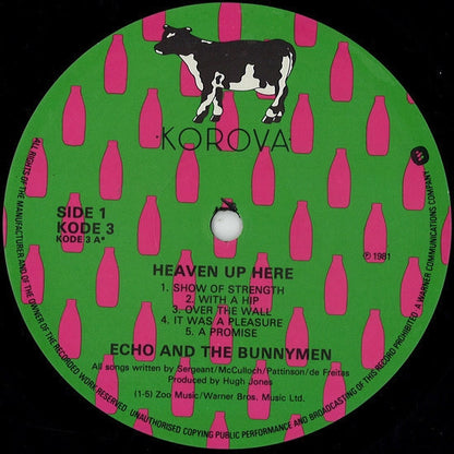 Echo & The Bunnymen : Heaven Up Here (LP, Album, Tex)