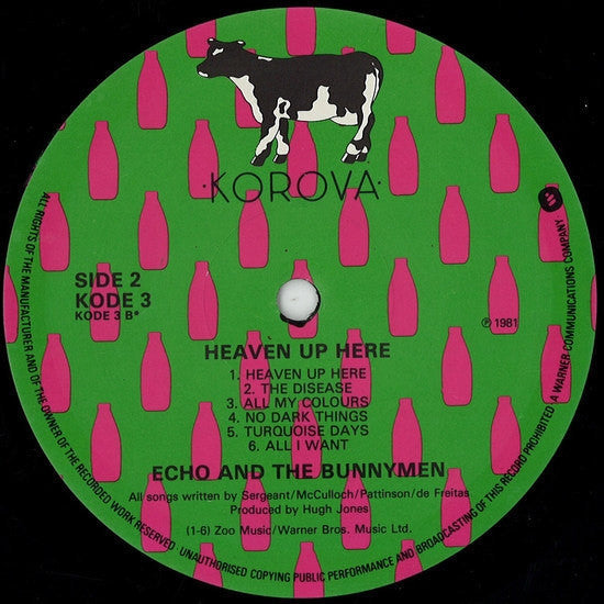 Echo & The Bunnymen : Heaven Up Here (LP, Album, Tex)