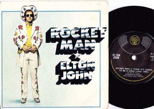 Elton John : Rocket Man (I Think It's Going To Be A Long Long Time) (7", Single, Gat)