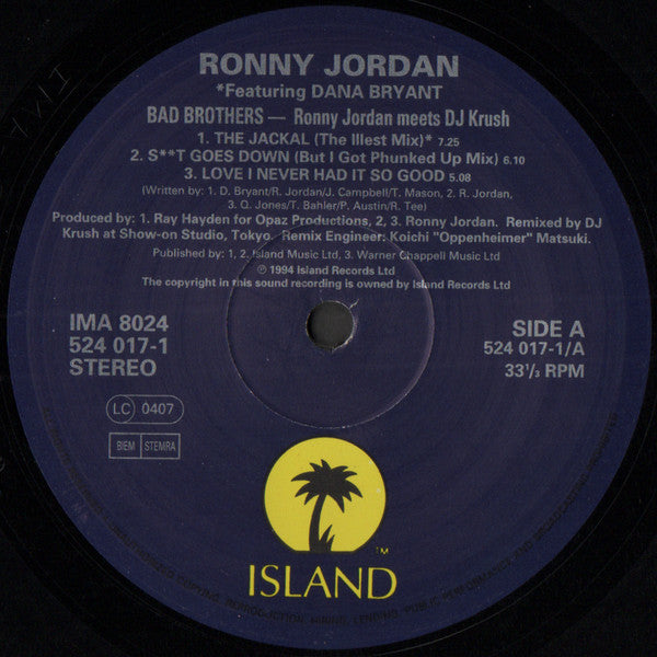 Ronny Jordan Meets DJ Krush : Bad Brothers (12", MiniAlbum)