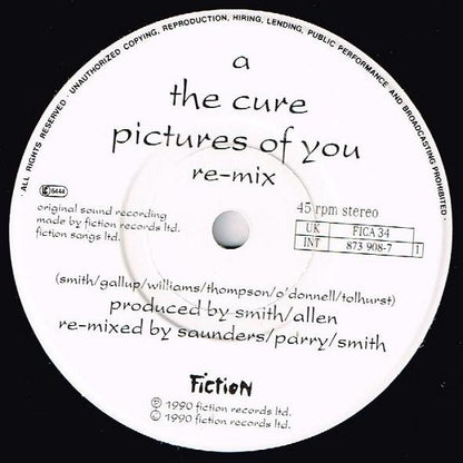 The Cure : Pictures Of You (7", Single, Pap)