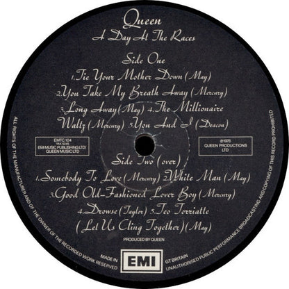 Queen : A Day At The Races (LP, Album, Gat)