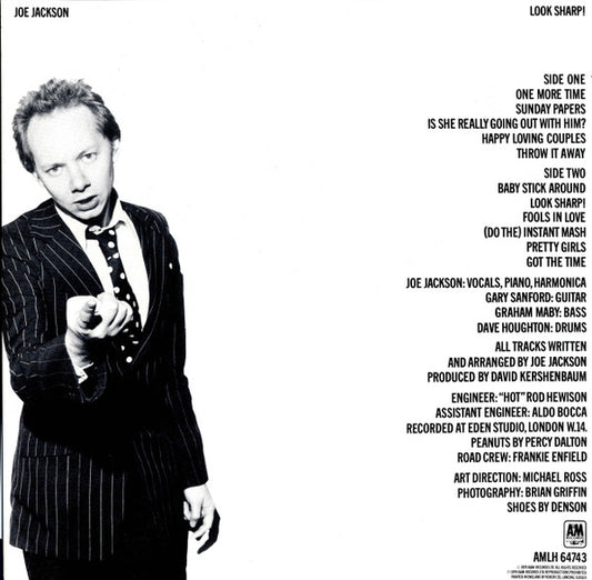 Joe Jackson : Look Sharp! (LP, Album, Ltd, Whi)