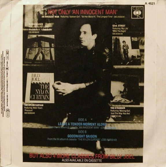 Billy Joel : Leave A Tender Moment Alone (7", Single, Ora)