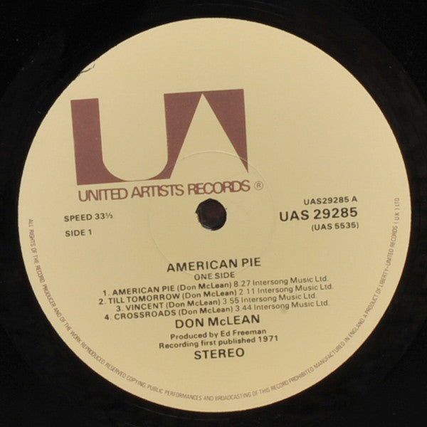 Don McLean : American Pie (LP, Album, RE)