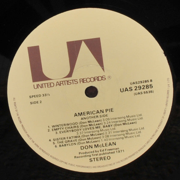 Don McLean : American Pie (LP, Album, RE)