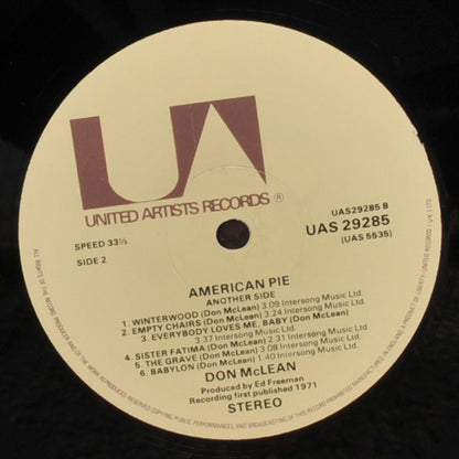 Don McLean : American Pie (LP, Album, RE)