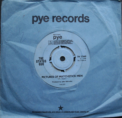 Status Quo : Pictures Of Matchstick Men (7", Single)