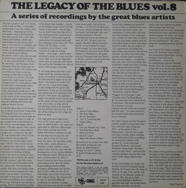 J. D. Short : The Legacy Of The Blues Vol. 8 (LP, Album)